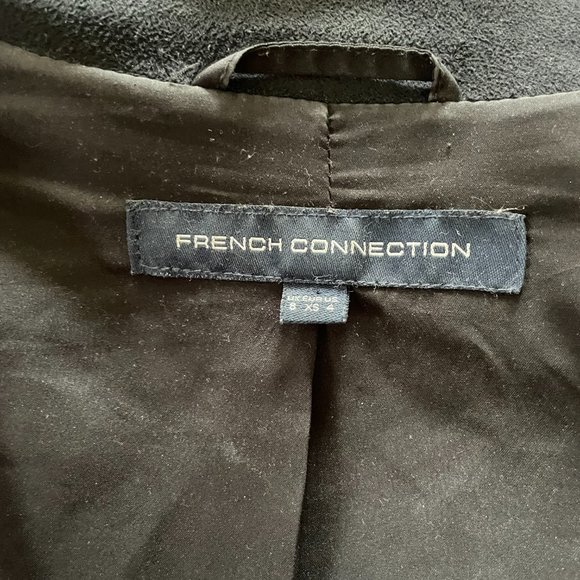 Stylish French Connection Black Faux Leather Jacket - Picture 4 of 4